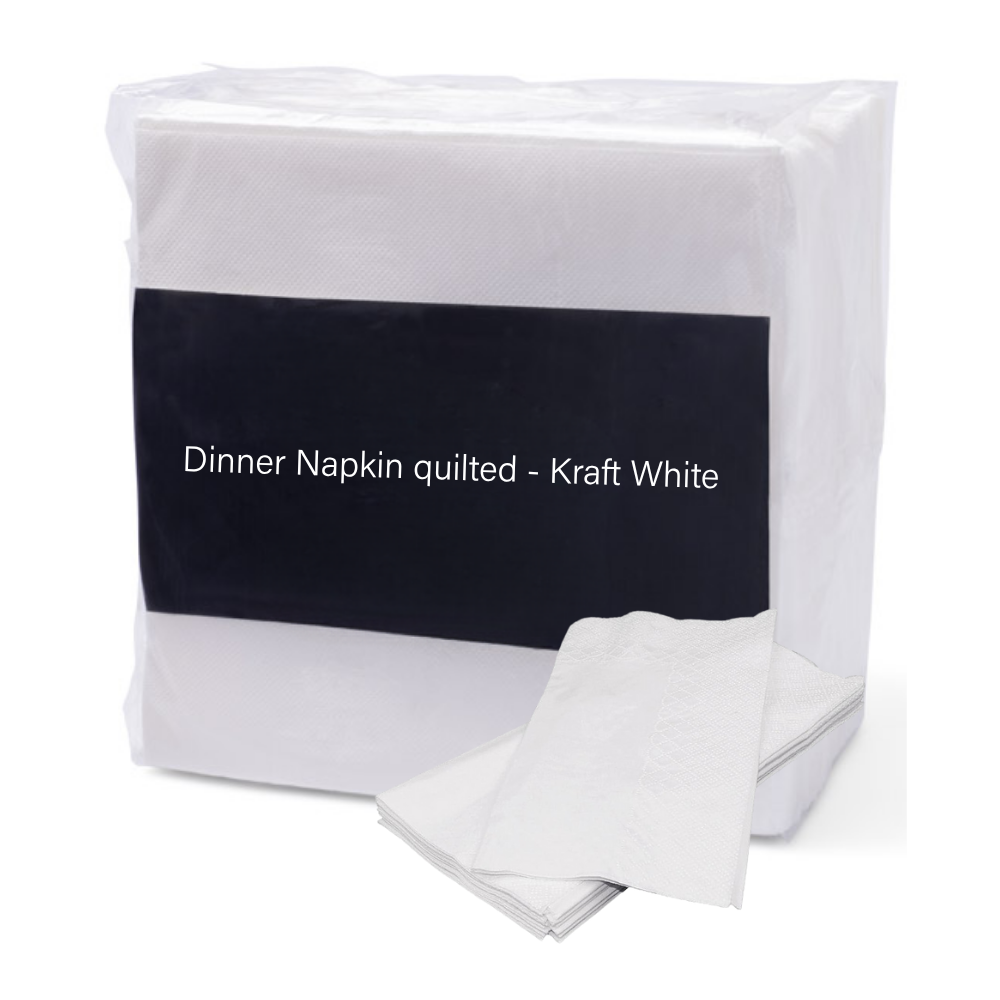 Dinner Napkin Quilted – Kraft White 1000pcs