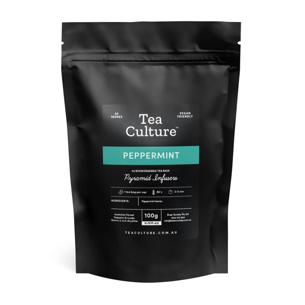 Tea Culture Organic – Peppermint – Pyramid Infuser 100g